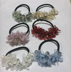 Pearl Bead Bow Hair Ties