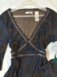 Vintage Paisley Sheer Top