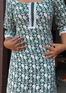 💚 Fresh Bell Sleeve Cotton Kurti 💚