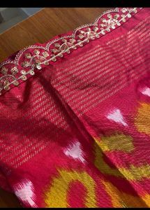 Saree ikat print new one ❤️