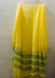 Yellow Embroidered Kurta