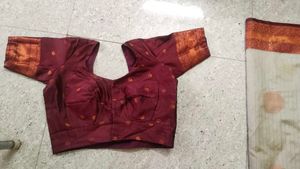 Beautiful Silk Saree With Kachouri Cut Blouse