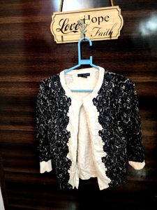 Lace Trim Cardigan