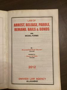 Law of Arrest, Release, Parole Book