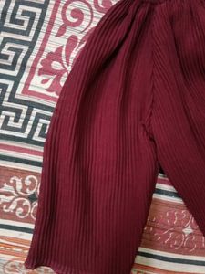 Maroon Off-Shoulder Top