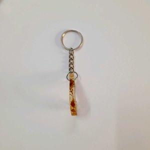 J Initial Keychain