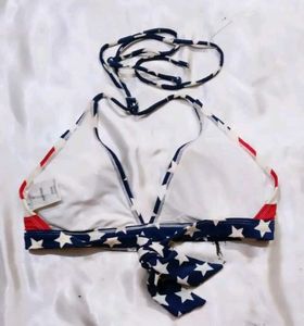 American Flag Bikini Top