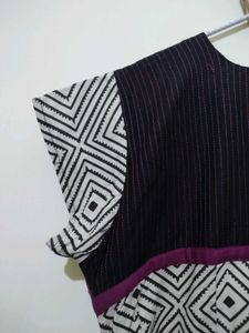 Dark Pink Orchid Kurta Diamond Print Mango Pyjama