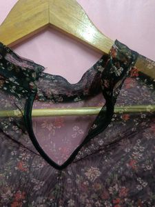 Floral Mesh Top