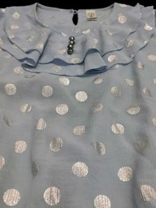 Polka Dot Ruffle Blouse