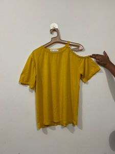 Beautiful Yellow Off-shoulder Top