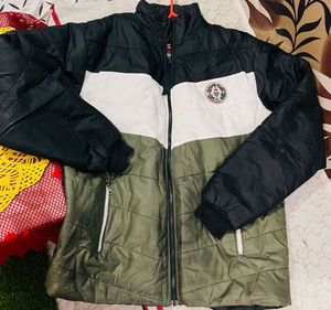 Men’s Stylish Colorblock Puffer Jacket