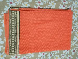 Orange Saree With Blouse