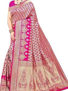 New Vibrant Pink Color Saree