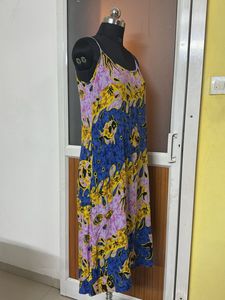 ELISA Underwater Floral Print Slip Dress