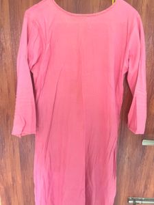 Pink Embroidered Kurta