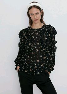 ZARA frill top