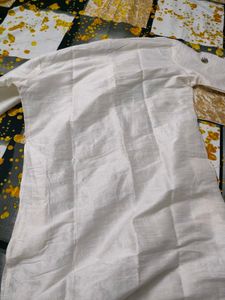 Embroidered White Kurta