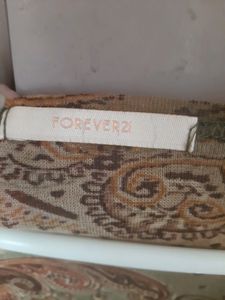 Forever 21 Olive Green Paisely Print Top