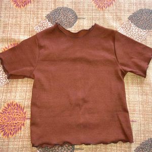 Brown Crop Top