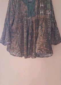 Embroidery Green Top