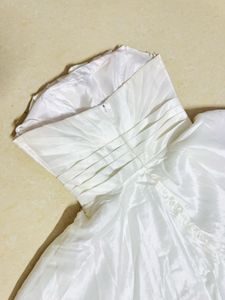 Elegant Cindrella White Strapless Dress