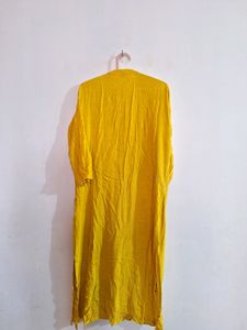 Rayon Mustard Yellow Kurta