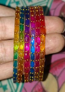 Tranding Multi Colour Kashmiri Bangals (Set Of 12)