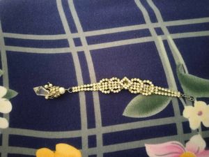 Rhinestone and Pearl Bracelet