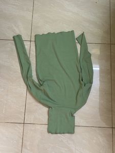 Green Turtleneck Top