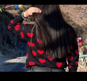 Heart Print Cardigan