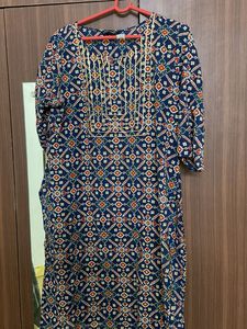 Printed Blue Kurta