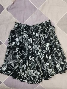 Floral Ruffle Mini Skirt