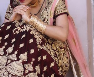 Heavy Wedding Lehnga With Blouse And Duppata