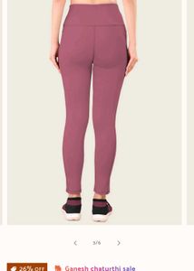 Mauve High-Waisted Active Leggings