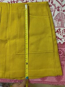 Forever21 Chic Mustard Winter Mini Skirt