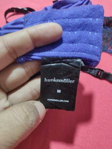 Blue Lace Garter Belt – Size M | Premium Quality