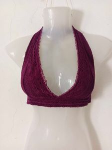 Lace Halter Bralette Top