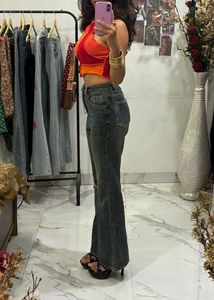 Trendy Wash Destressed Bootcut Jeans