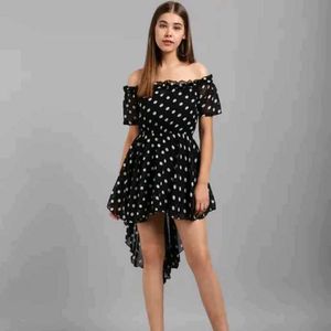 Polka Dot Hi-Low Dress
