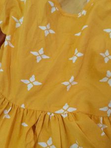 Yellow Printed Top