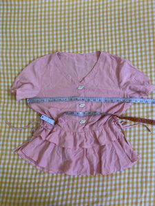 Pink Ruffle Top Bust 34