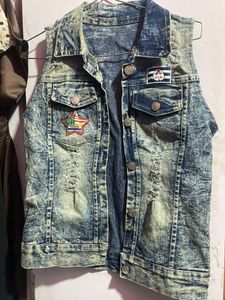 Denim Sleeveless Jacket