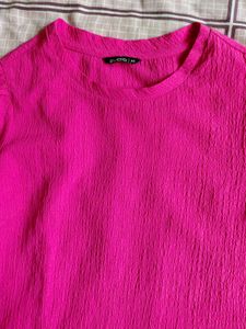 Pink Puff Sleeve Top
