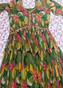 green flower ethnic gown ✨