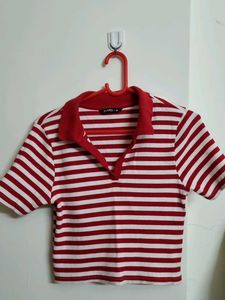 Red Striped Zudio T Shirt