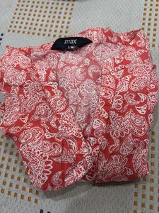 Red Paisley Top