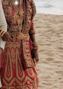 Ornate Red &amp; Gold Bridal gown..