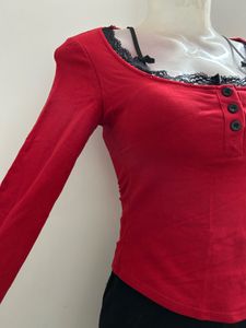 Red Full Sleepe Padded Top