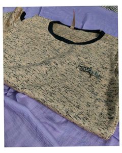 Heathered T-shirt with Dark Trim